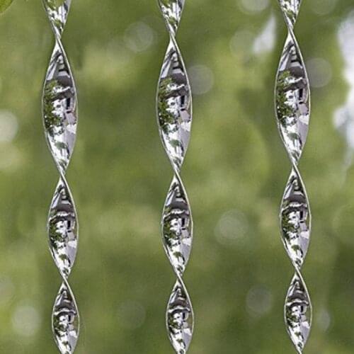 Silver Wind Twisting Reflector Bird Scare Rods Owl Decoy Garden Plant Care