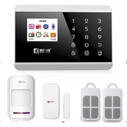 Touch Keypad TFT Color Display Dual Network GSM&PSTN Burglar Alarm System