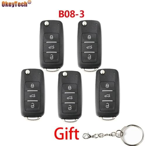 OkeyTech 5PCS/LOT 3 Buttons B Series B08 B08-3 For KD200 KD900 KD900+ URG200 KD-X2 Mini Tool KD Universal Remote Control Car Key