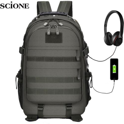 USB Molle Military Backpack Camping Bag Backpacks Travel Bags Sports Tactical Sac De Sport Hiking Trekking Army Mochila XA603AA