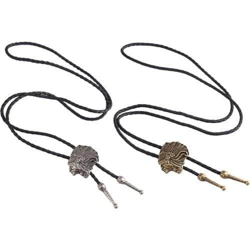 Vintage Style Unisex Bolo Tie Necktie Western Cowboy Bolo Necklace