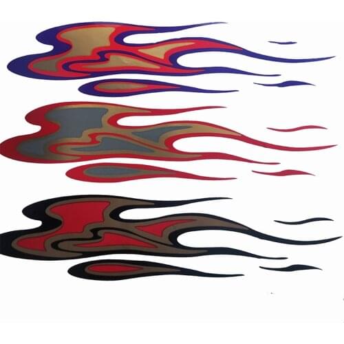 1 Pair big size 58CM Flame decal sticker for car motorcycle UV printing waterproof sticker "Peel and Stick" type