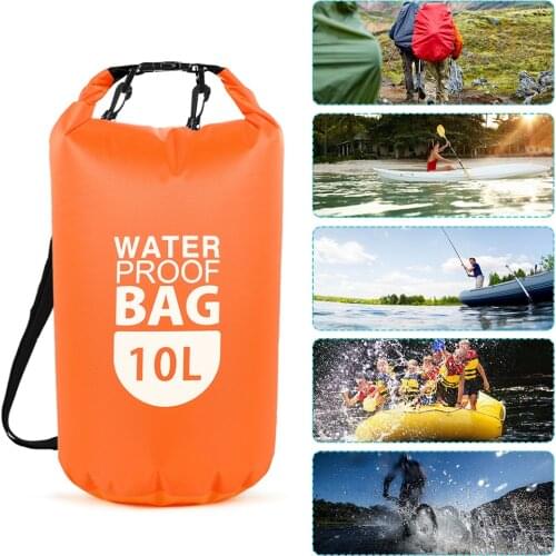 10L PVC Dry Waterproof Floating Bag Roll Top Dry Bag Water Sports Storage Bag Lightweight Dry Sack