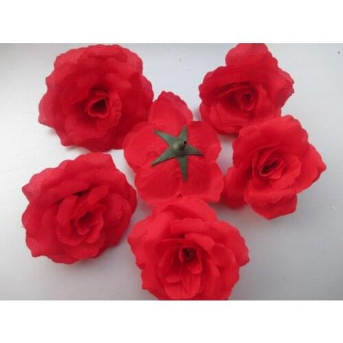 10pcs red Color Small Tea Rose Diy Rose Flower Silk Flowers Artificial Flowers Heads For Home Wedding Decoration Flower Head