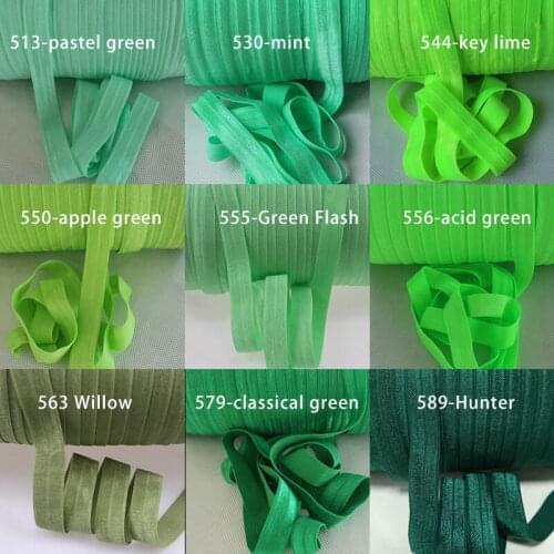 15mm Fold Over Bands Good Quality Spandex Elastic Ribbon Kids Hair Tie DIY Accessory Folded Elastic Ribbon,50yards per lot