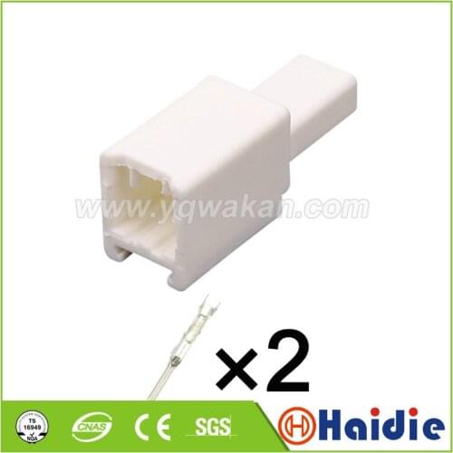 2sets 2pin Auto plastic housing plug auto wiring harness cable auto unselaed connector 7186-8845