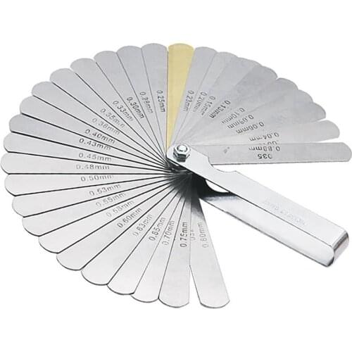 32PCS Blades Universal Thickness Gauge Set Metric Gauge Stainless Steel Feeler Gauges High Accuracy Gap Measuring Tool