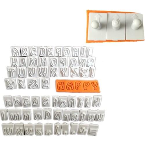 32PCS Capital Letter English Alphabet Plastic Cookie Stamp Mold DIY Fondant Cake Decoration Mold Baking Utensils