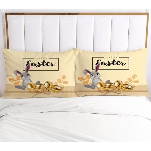 3D HD 1pc Pillow cover 50x75 50x70 50x80 Pillow case Bedding Pillowcase Pillowcover decorative for home Eastey Gray rabbit