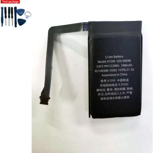 3.82v 398mah A1596 Batteries For A1596 020-00098 11CP6/21/36 smartwatch Battery+TOOL