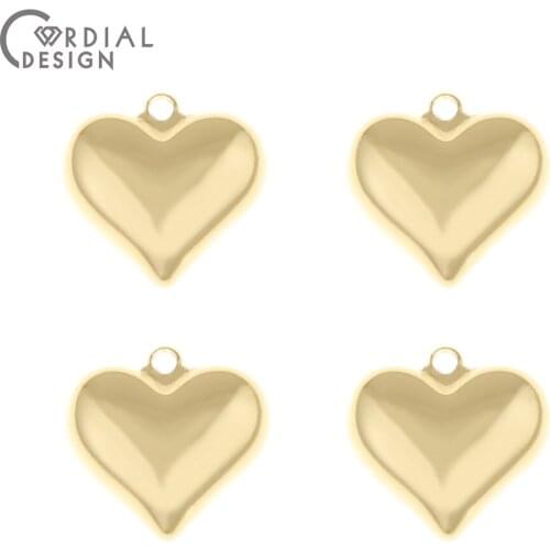 Cordial Design 100Pcs 18*18MM Jewelry Accessories/Heart Shape/DIY Making/Pendants/Hand Made/Jewelry Findings & Components