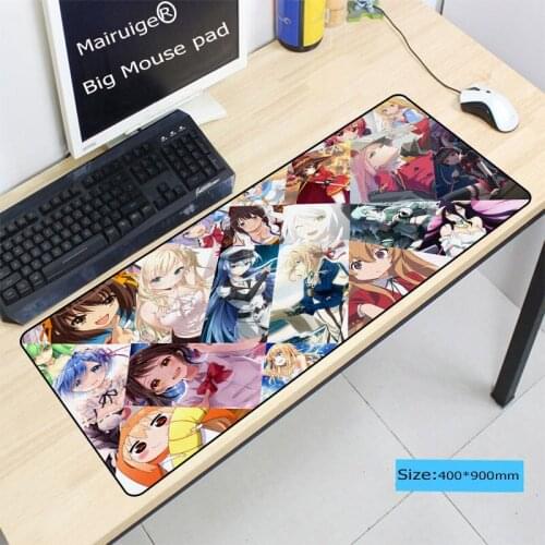 Mairuige Anime Girl Speed Version Large Gaming Mouse Pad Gamer Locking Edge Mouse Keyboards Mat Gift Mousepad for CS GO Dota 2