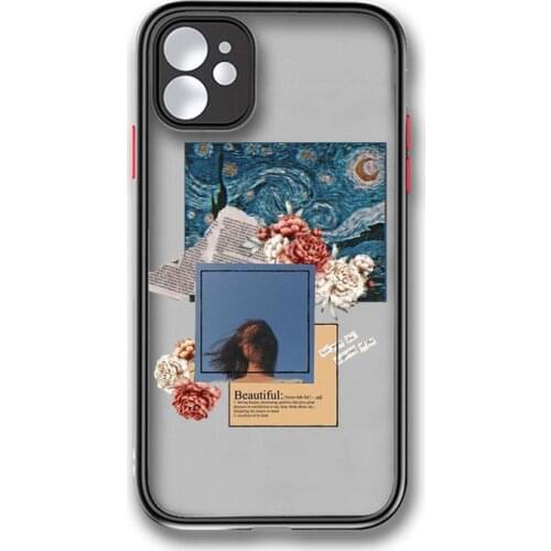 2021 Fashion Retro Poster Mobile Phone Case Colorful Bumper Shockproof Trasparent For iPhone 12 11Pro Max XR X XS 7 8 Plus Cover