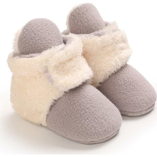 HH Baby Winter Warm Shoes Boots for Girls Fashion Boys Ankle Round Toe Toddler Cotton Shoes Infant Toddlers Snow Boots 0-2 years