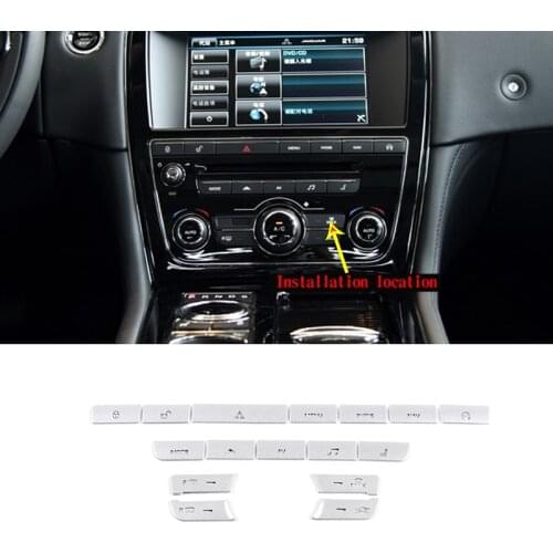For Jaguar XJ 12-15 Car Central Control Multimedia Button Stickers Air Conditioning Button Stickers car stickers Car Accessories