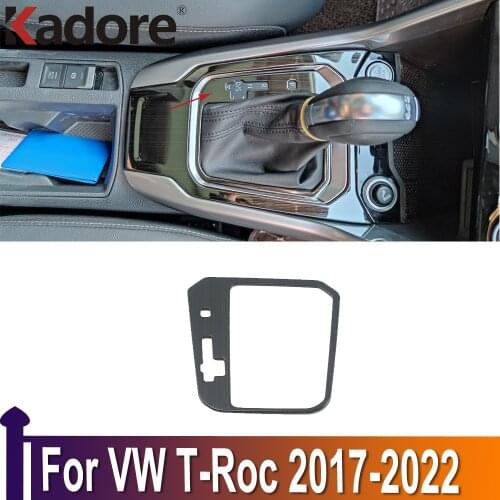 For Volkswagen VW T-Roc TROC 2017 2018 2019 Stainless Steel Gear Shift Panel Cover Car Trim Interior Accessories Styling