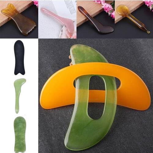 1Pc Guasha Board Natural Stone Resin Board Massage Tool Guasha Massage Board Scraper