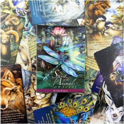 Spirits Of The Animals Oracle Full English 52 Cards Deck Tarot Divination Fate Family Party Board Game