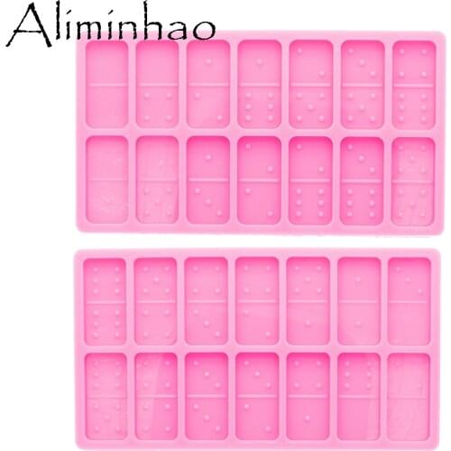 DY0580 Shiny Domino Silicone Mould Craft for DIY epoxy and resin craft molds liquid silicone rubber