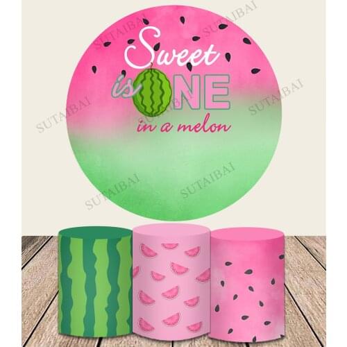 Summer Fruit Birthday Party Backdrop Children 1st Birthday Photography Background Watermelon Lemon Backdrops for Decorations