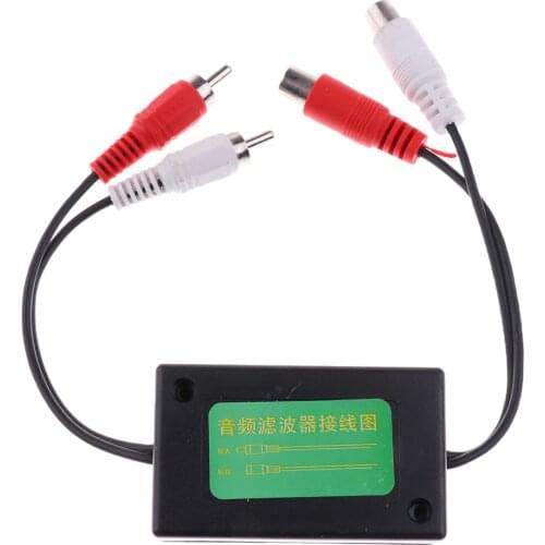 2 RCA to 2 RCA Ground Loop Isolator Noise Audio Filter for Car Home Stereo