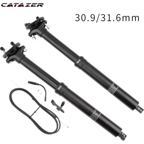 CATAZER EXA 900i Dropper Seatpost 30.9/31.6*395mm Mountain Bike Wire Control Lift Seat Tube Internal Routing Seat Post