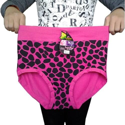 L,3XL plus size women underwear 100%bamboo fiber women briefs women panties panty print knickers retail 1 piece selling