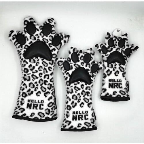 Leopard Claw Golf HeadCover Animal Palm Golf Driver Fairway Woods Hybrid 135ut Covers Mascot Novelty Gift