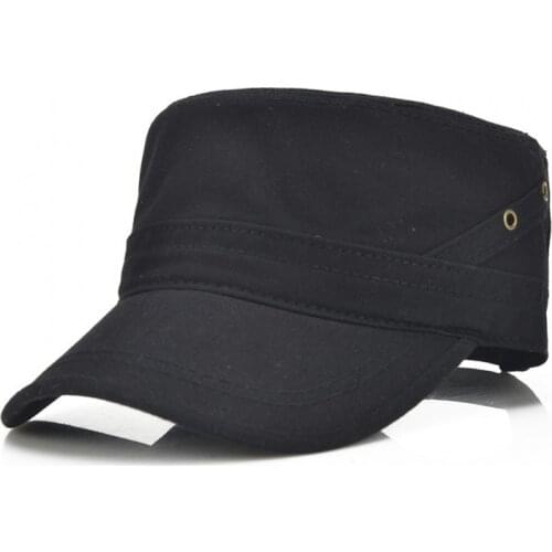 Fashionable Solid Color Unisex Adjustable Cadet Cap Army Military Cap Sport Outdoor Sun Cap Camping Hat Cotton Casual Hat