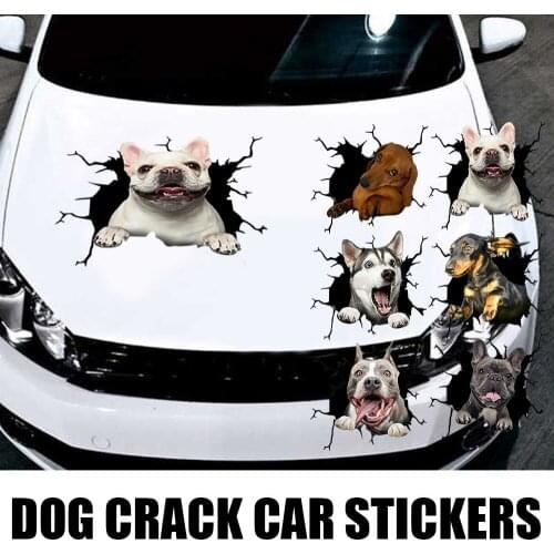 30X20CM French bulldog Vinyl Decals Car Sticker Motorcycle Individualization Car-styling pet sticker glass car window sticker