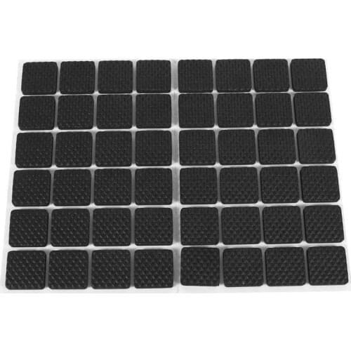 48Pcs Non-slip Self Adhesive Floor Protectors Furniture Sofa Table Chair Rubber Feet Pads Black