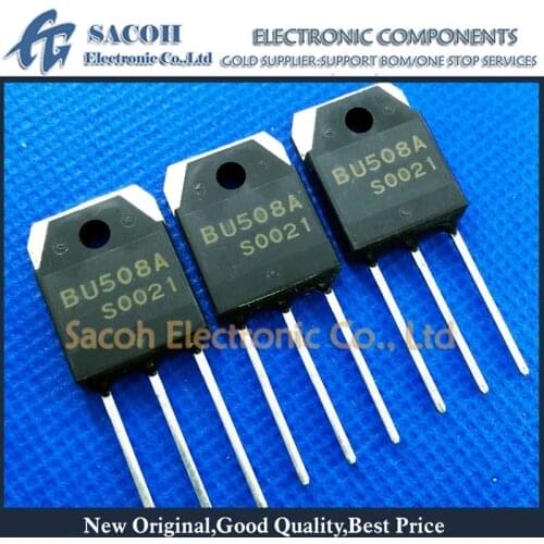 Free Shipping 10Pcs BU508A BU508AF BU508D BU508 TO-3P/TO-3PF 8A 1500V High voltage NPN Power transistor
