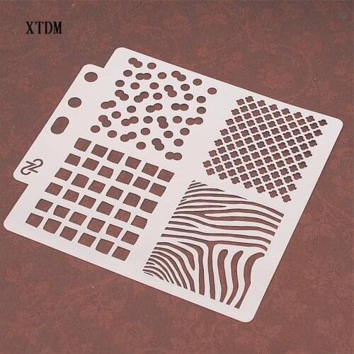 Stripe plastic mold shield DIY cake scrapbook stencils hollow Embellishments printing lace ruler Valentines Day