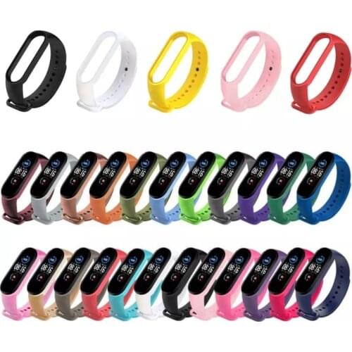 Strap For Xiaomi Mi Band 5 4 3 6 nfc Silicone Wristband Bracelet Replacement For Xiaomi Band 4 3 5 6 nfc Wrist Color TPU Strap