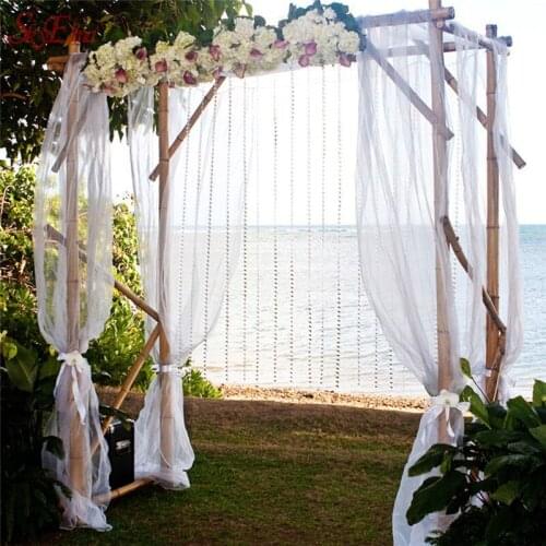 5 M*48 CM Kristal Organza Fabric Tulle Roll Party decoratie Trouwjurk Bloem Doek Roll Garen Gaas Elements Bloem Deur 5Z SH015