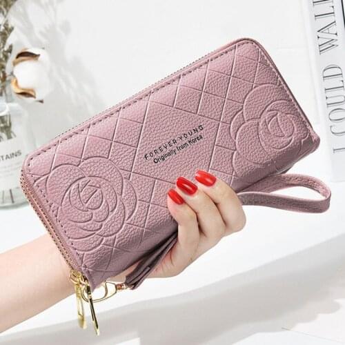 Double Zipper Wallet Long Female Phone Clutch Bag Big Capacity Coin Purses Money Credit Card Holder Multifunctional Wallets