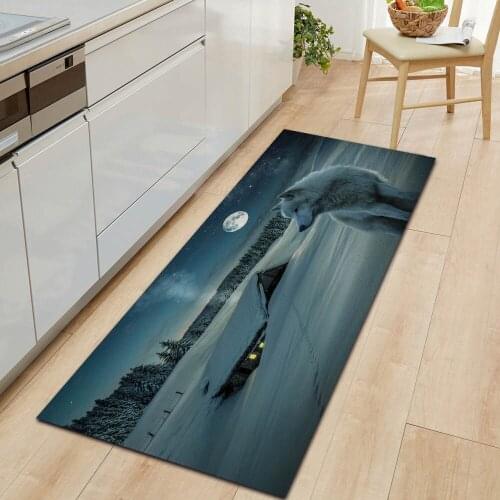 Animal Series Wolf Home Kitchen Carpet Entrance Doormat Modern Bedroom Floor Decoration Living Room Rugs Anti-Slip Soft Bath Mat
