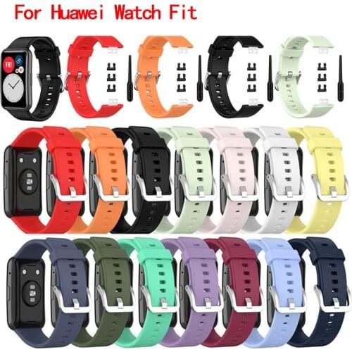 Silicone Watch band For Huawei Watch Fit Strap Original Smart watch strap bracelet For Huawei Watch Fit Accessories with tool