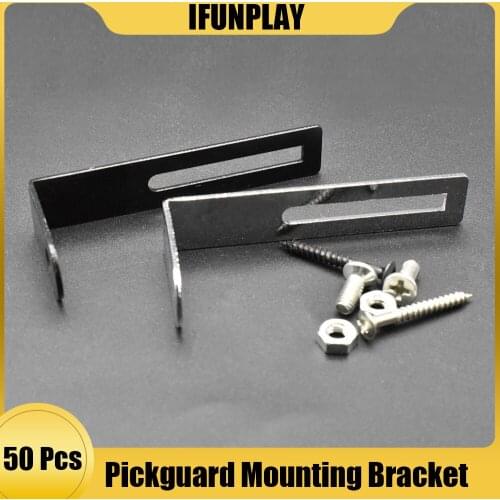 50pcs Replacement Scratch Plate Support Pickguard Mounting Bracket for LP Electric Guitar Black/Chrome