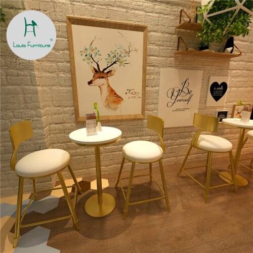 Louis Fashion Cafe Tables Nordic tea dessert bread shop iron art dining leisure negotiation