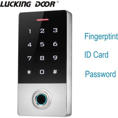 Waterproof Touch Metal 125khz RFID Fingerprint Access Control Electronic Door Lock Electric Gate Opener W/ Backlight 10000 user