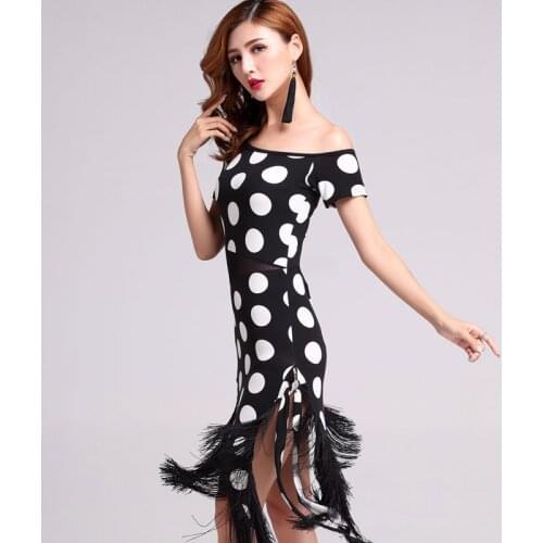 2016 Women Tango Dress Real Latin Dress Ladies Dance Costume Performance Wear Adult Tassel Sequins Clothing Customize Womens