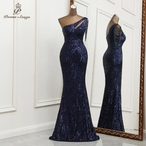 Sexy elegant one shoulder evening dress robe de soiree de mariage vestidos de fiesta bridesmaid dress mariage robe vestidos