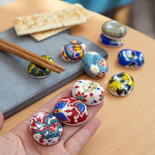 1PC Japanese Style Tableware Decoration Ceramic Chopstick Rest Holder Spoon Rack DIY Home Supplies