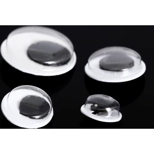 100pcs/lot 8/10/12/15mm Animal Eyes Sew On Wiggle Wobbly Googly Doll Toy Toy For Sewing Scrapbook Toy Craft Trimmings
