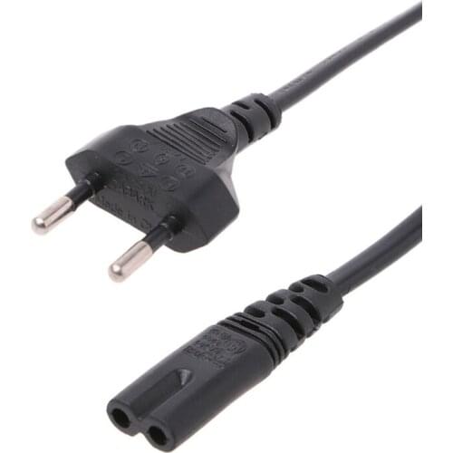 2-Prong Pin AC EU Power Supply Cable Lead Wire Power Cord For Desktop Laptop X6HD