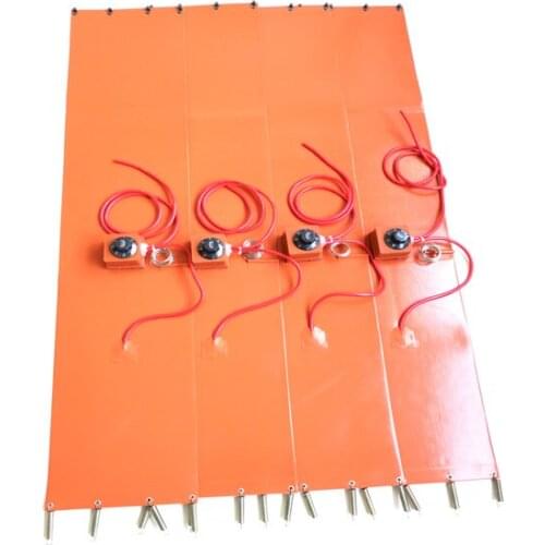 230v 1000w 250*1200*1.5mm silicone band heater for oil barrel 1000mm lead wire