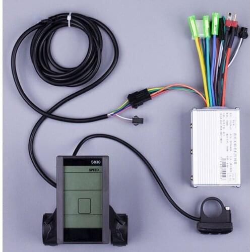 250W 350W 24V 36V 48V Lithium Battery Electric Bicycle Brushless Controller,Mountain Motor Controller,With LCD Display,Stopwatch