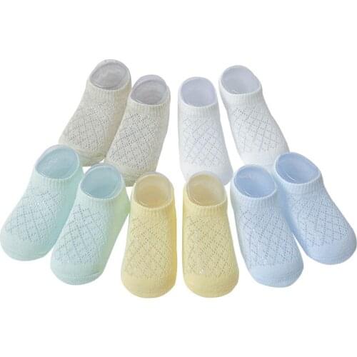 5 Pairs/lot Summer Cotton Socks for Children Ultrathin Mesh Socks for Girls Childrens Socks Candy for Boys Ankle Socks Kids