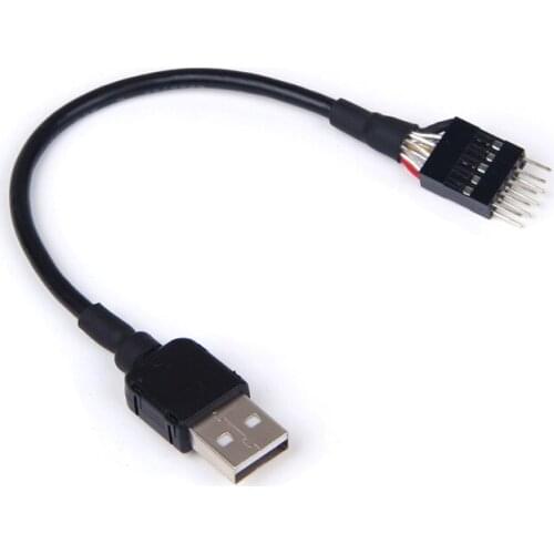 9 pin Male to External USB A Male PC Mainboard Internal Data Extension Cable